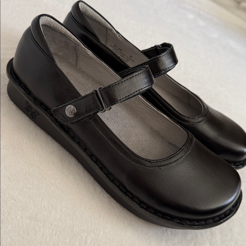 NWOT Alegria by PG Lite | Belle Leather Mary Jane Shoe BEL-640 Black (40/9.5-10) - Picture 2 of 15